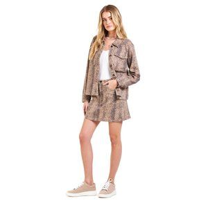 NWT Dear John Quinn Snow Leopard Skirt | Size 27